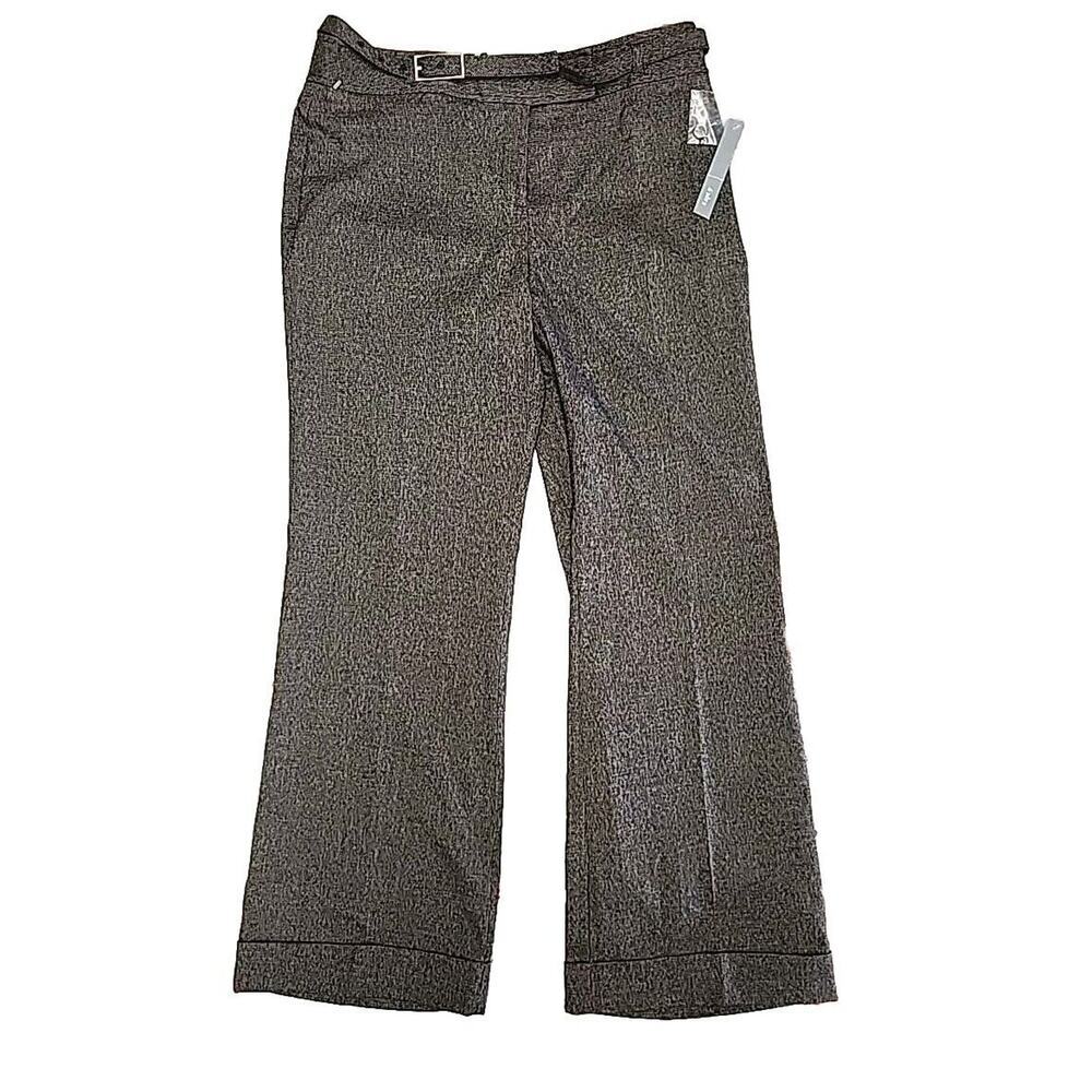 NWT Apt. 9 - Brown Tweed AVA PANT trouser dress pants, size 12
